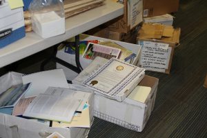 Some of the boxes of publications